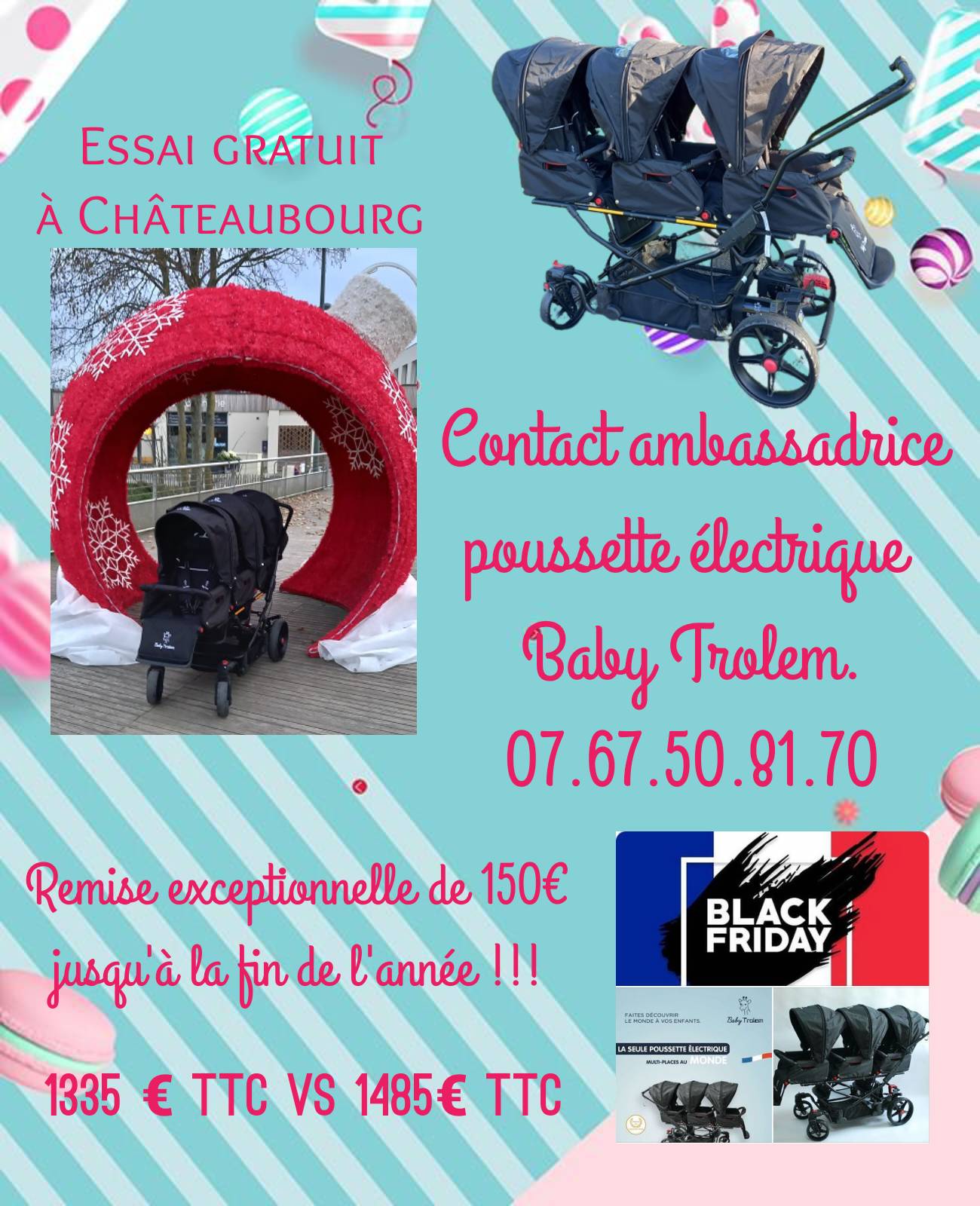 Promotion poussette Baby Trolem Remise 150€